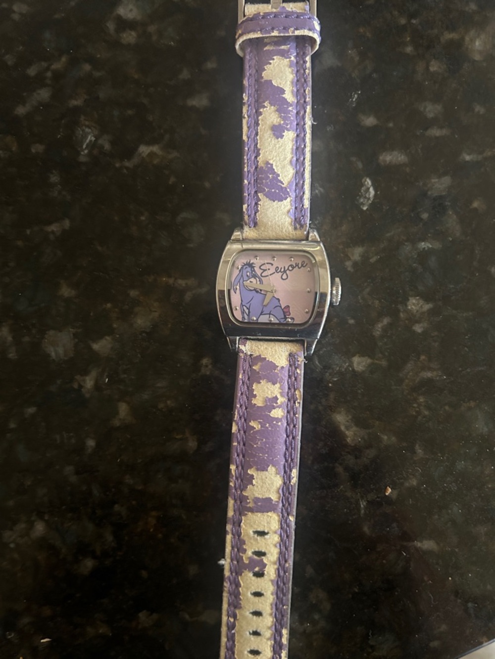 VintagEeyore Purple Character Watch with Gold Accents